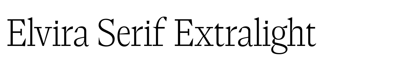 Elvira Serif Extralight